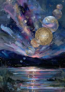 Planetary Landscape Painting