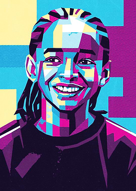 Colorful Portrait of Smiling Person