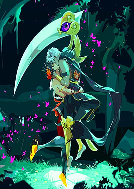Hades and Zagreus Embrace in Forest