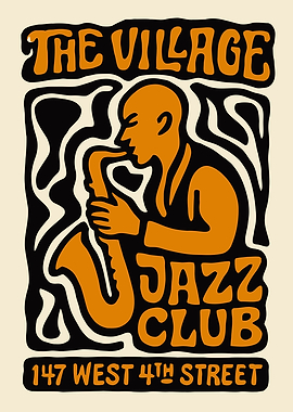 The Village Jazz Club Poster