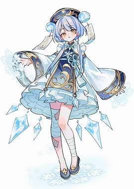 Anime Girl with Ice Powers