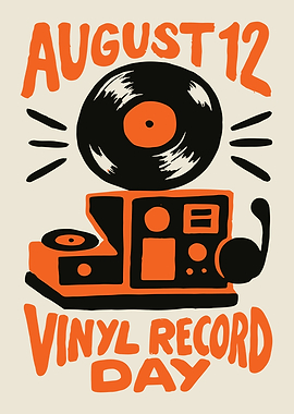 Vinyl Record Day August 12 Poster