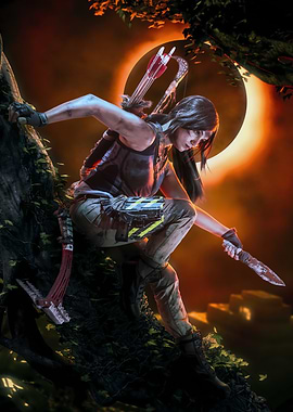 Lara Croft in Action Pose