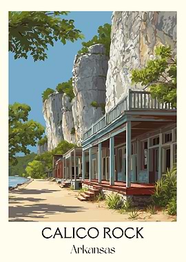 Calico Rock Arkansas Travel Poster