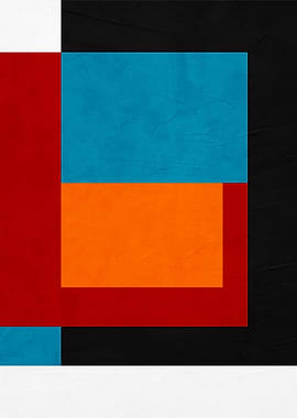Abstract Geometric Color Block Art