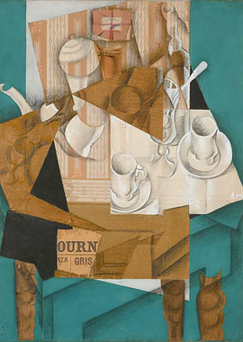 Cubist Still Life with Teapot and Cups, juan gris painting