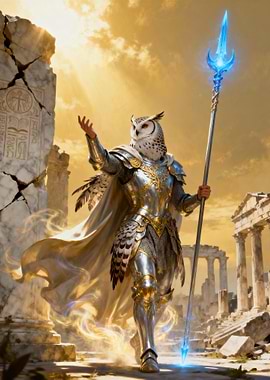 Owl Knight in Ancient Ruins