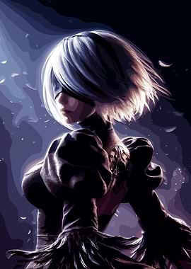 2B Nier Automata Digital Art