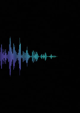 Audio Waveform on Black Background