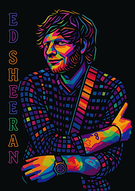 Ed Sheeran Colorful Portrait