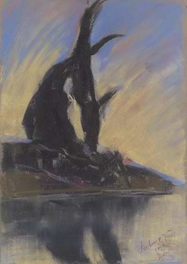 Abstract Tree Silhouette by Water