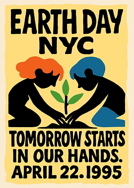 Earth Day NYC 1995 Poster