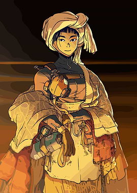 Pixel Art Character with Turban