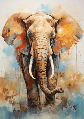 Abstract Elephant Painting
