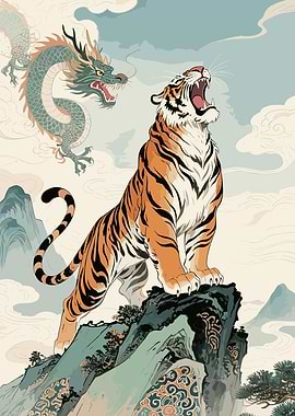 Tiger and Dragon Illustration