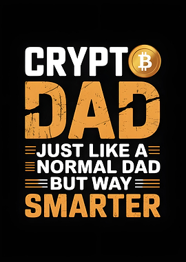 Crypto Dad Smarter Bitcoin Black Background