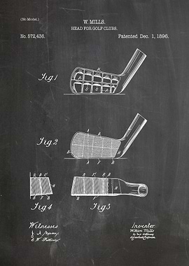 W. Mills Golf Club Head Patent