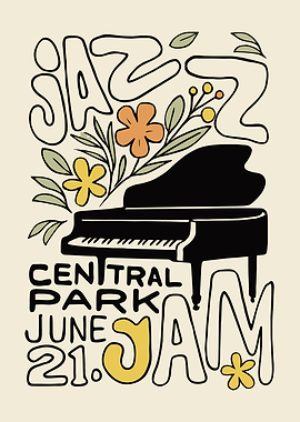 Central Park Jazz Jam Poster