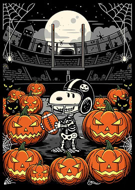 Snoopy Halloween Football Game