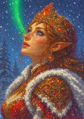 Winter Elf Queen with Aurora
