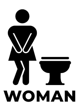 Woman restroom sign