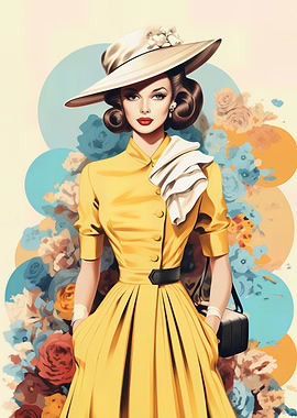 Elegant Woman in Yellow Dress