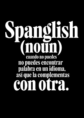 Spanglish Definition Text Art