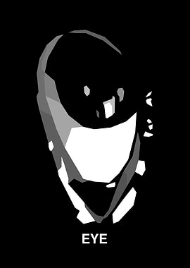 Abstract Eye Illustration in Black and White