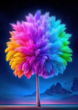 Rainbow Palm Tree