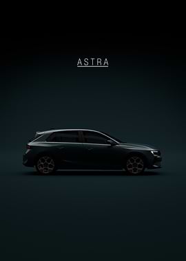 Opel Astra Car Dark Background
