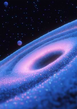 Cosmic Galaxy with Pink and Blue Hues