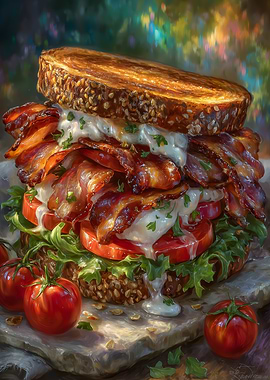 Delicious Bacon, Lettuce, and Tomato Sandwich