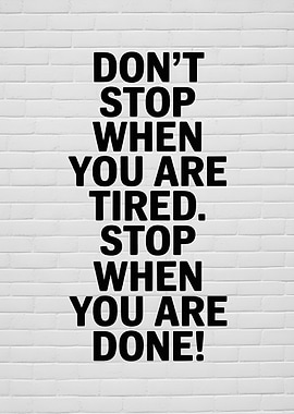 Motivational Text on Brick Wall