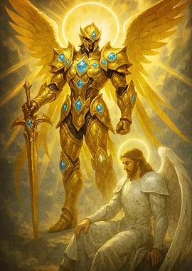 Golden Angel Angelic Figure