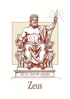 Sketch of a Statue Zeus