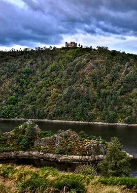 Castle on Hill Overlooking River