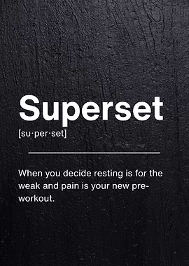 Superset Definition Fitness Motivation