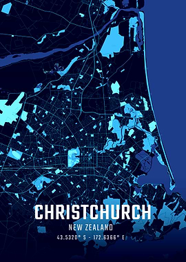 Christchurch Midnight City Map