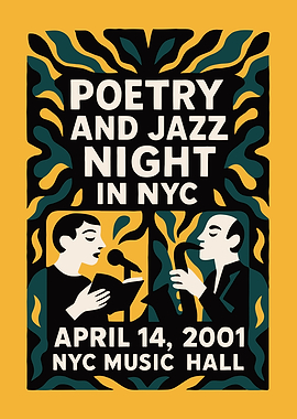 Poetry and Jazz Night in NYC Poster