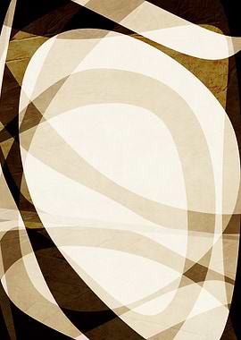 Abstract Curves in Beige and Brown