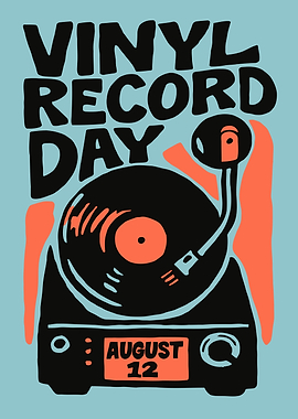 Vinyl Record Day August 12 Poster