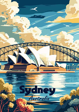 Sydney Opera House Travel Poster