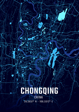 Chongqing Midnight City Map
