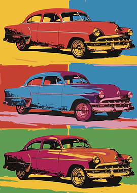 Vintage Cars Pop Art