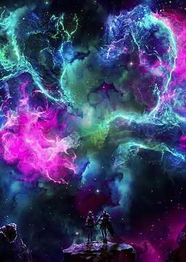 Nebula Couple Stargazing