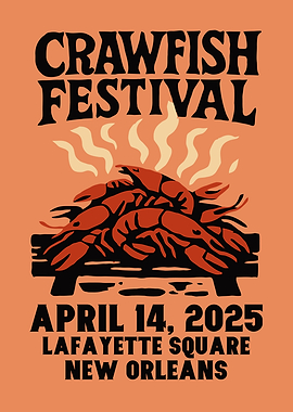 Crawfish Festival Poster - New Orleans