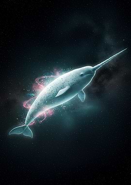 Cosmic Narwhal in Starry Space