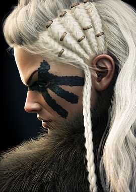 Viking Warrior Woman Portrait