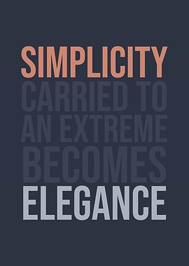 Simplicity and Elegance Text Art