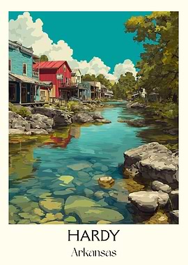 Hardy, Arkansas: River Town Illustration